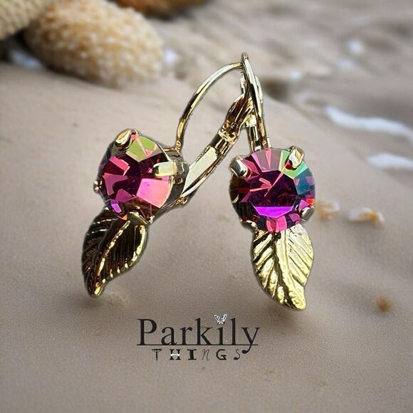 Handcrafted earrings with Swarovski crystal - Picture 1 of 5